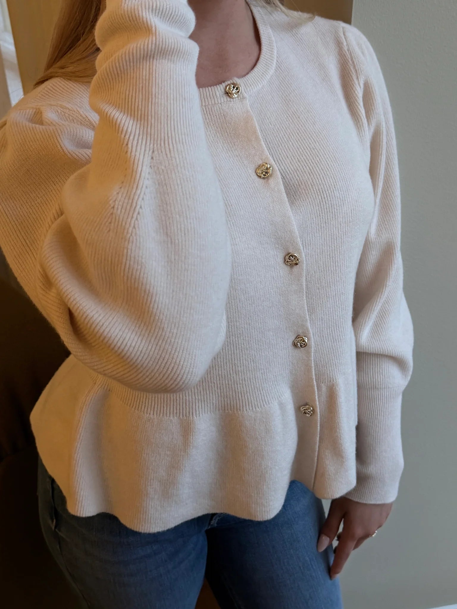 VMLIGHT Knit Cardigan - Eggnog